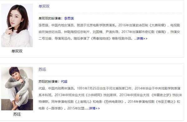 《珠玉在侧》演员表介绍，《珠玉在侧》演员表名单